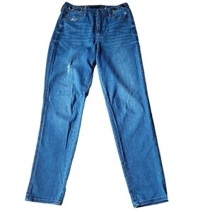 Buffalo David Bitton rivets blue girlfriend high Rise relaxed  jeans UNIQUE